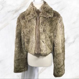 Wet Seal Brown faux fur jacket